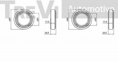TREVI AUTOMOTIVE wb2156 -  Комплект подшипника ступицы колеса